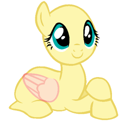 Size: 461x454 | Tagged: safe, artist:cookie-bases, oc, oc only, pegasus, pony, base, eyelashes, female, mare, pegasus oc, prone, simple background, smiling, solo, transparent background, wings
