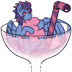 Size: 1024x1022 | Tagged: safe, artist:ak4neh, oc, oc only, oc:chase, pegasus, pony, cup, cup of pony, male, micro, simple background, solo, stallion, transparent background