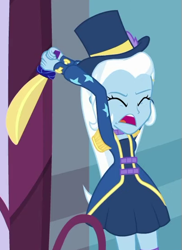 Size: 397x544 | Tagged: safe, screencap, trixie, equestria girls, g4, my little pony equestria girls: better together, street magic with trixie, cropped, female