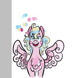Size: 750x750 | Tagged: artist needed, source needed, safe, pinkie pie, pegasus, pony, g4, female, g5 concept leak style, g5 concept leaks, mare, pegasus pinkie pie, pinkie pie (g5 concept leak), race swap, redesign