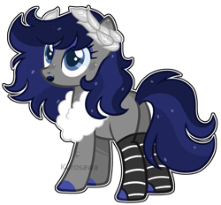 Size: 1965x1825 | Tagged: safe, artist:kurosawakuro, oc, oc only, earth pony, pony, base used, clothes, female, laurel wreath, mare, outline, simple background, socks, solo, striped socks, transparent background