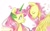 Size: 1068x668 | Tagged: artist needed, source needed, safe, fluttershy, pegasus, pony, unicorn, g4, bust, dialogue, facing each other, female, fluttershy (g5 concept leak), g4 to g5, g5 concept leak style, g5 concept leaks, generational ponidox, looking at each other, mare, profile, redesign, teary eyes, unicorn fluttershy
