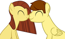 Size: 772x461 | Tagged: safe, artist:theironheart, oc, oc only, oc:delta flame, oc:iron heart, base used, eyes closed, female, male, mare, oc x oc, shipping, simple background, smiling, stallion, straight, transparent background