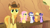 Size: 1280x720 | Tagged: safe, screencap, applejack, braeburn, fluttershy, rarity, twilight sparkle, earth pony, pegasus, pony, unicorn, g4, my little pony: friendship is magic, over a barrel, female, male, mare, stallion