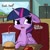 Size: 1080x1080 | Tagged: safe, artist:tjpones, twilight sparkle, alicorn, pony, g4, bossy boots, burger, drink, female, floppy ears, food, french fries, meat, omnivore twilight, ponies eating meat, raised eyebrow, soda, solo, spongebob squarepants, this will end in sickness, this will end in weight gain, twilight burgkle, twilight sparkle (alicorn)