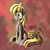 Size: 5154x5154 | Tagged: safe, artist:hyper dash, derpy hooves, pegasus, pony, g4, female, painting, sitting, solo