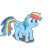 Size: 72x72 | Tagged: safe, artist:poniidesu, rainbow dash, pony, g4, female, pixel art, simple background, solo, sprite, transparent background