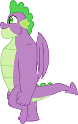 Size: 3687x5784 | Tagged: safe, artist:memnoch, spike, dragon, g4, the last problem, gigachad spike, male, older, older spike, simple background, solo, transparent background, winged spike, wings