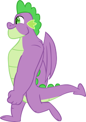 Size: 4145x5821 | Tagged: safe, artist:memnoch, spike, dragon, g4, the last problem, gigachad spike, male, older, older spike, simple background, solo, transparent background, winged spike, wings