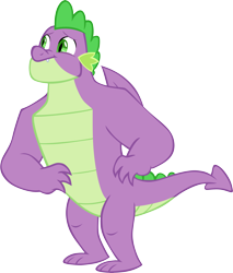 Size: 5082x5966 | Tagged: safe, artist:memnoch, spike, dragon, g4, the last problem, gigachad spike, male, older, older spike, simple background, solo, transparent background, winged spike, wings
