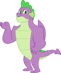 Size: 5021x6001 | Tagged: safe, artist:memnoch, spike, dragon, g4, the last problem, gigachad spike, male, older, older spike, simple background, solo, transparent background, winged spike, wings