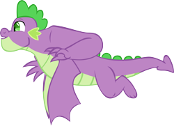 Size: 8096x5865 | Tagged: safe, artist:memnoch, spike, dragon, g4, the last problem, gigachad spike, male, older, older spike, simple background, solo, transparent background, winged spike, wings