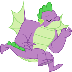 Size: 5725x5776 | Tagged: safe, artist:memnoch, spike, dragon, g4, the last problem, eyes closed, gigachad spike, male, older, older spike, simple background, solo, transparent background, winged spike, wings