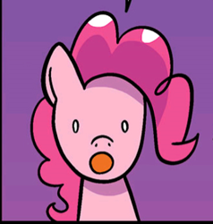Size: 360x378 | Tagged: safe, pinkie pie, earth pony, pony, g4, spoiler:comic, :o, cropped, female, mare, open mouth, solo