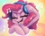 Size: 1190x987 | Tagged: safe, artist:wimsie, pinkie pie, earth pony, pony, g4, armpits, bust, clothes, eyes closed, headphones, listening, open clothes, portrait, solo