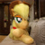 Size: 1024x1024 | Tagged: safe, artist:ponimalion, applejack, earth pony, pony, g4, bed, female, hat, irl, life size, mare, photo, plushie