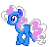 Size: 106x96 | Tagged: safe, artist:theironheart, oc, oc only, oc:kandy stripes, earth pony, pony, animated, earth pony oc, female, gif, mare, pixel art, simple background, smiling, solo, transparent background, walking
