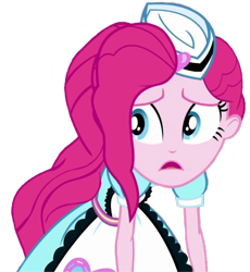 Size: 2048x2224 | Tagged: safe, edit, edited screencap, editor:lonely fanboy48, screencap, pinkie pie, equestria girls, five stars, g4, my little pony equestria girls: better together, background removed, cute, depressed, female, high res, sad, simple background, solo, transparent background, vector