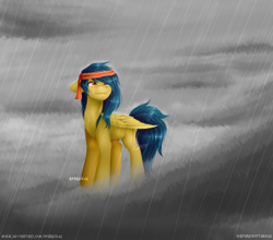 Size: 3356x2953 | Tagged: safe, artist:sparkie45, oc, oc only, oc:polly, pegasus, pony, cloud, female, high res, mare, rain, solo