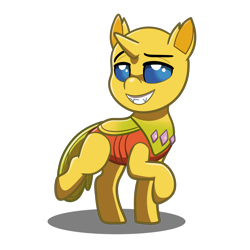 Size: 4093x4093 | Tagged: safe, artist:jcosneverexisted, oc, oc only, oc:ren the changeling, changedling, changeling, pony, g4.5, my little pony: pony life, looking at you, male, pose, reformed, simple background, smiling, solo, transparent background