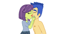 Size: 1280x720 | Tagged: safe, flash sentry, victoria, equestria girls, g4, abs, eyes closed, female, flashtoria, kissing, male, shipping, simple background, straight, transparent background