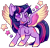 Size: 564x547 | Tagged: safe, artist:esmeia, twilight sparkle, alicorn, pony, g4, cheek fluff, chest fluff, colored hooves, colored wings, cute, ear fluff, eye clipping through hair, eyebrows, eyebrows visible through hair, female, leg fluff, looking at you, mare, multicolored wings, simple background, solo, spread wings, stars, transparent background, twiabetes, twilight sparkle (alicorn), wings