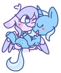 Size: 1280x1547 | Tagged: safe, artist:ollie32, trixie, oc, g4, blushing, canon x oc, floppy ears, simple background, transparent background