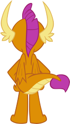 Size: 3388x5954 | Tagged: safe, artist:memnoch, smolder, dragon, g4, butt, female, simple background, solo, transparent background, vector