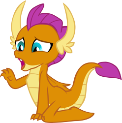 Size: 3426x3454 | Tagged: safe, artist:memnoch, smolder, dragon, g4, cute, female, high res, invisible stallion, open mouth, simple background, smolderbetes, solo, transparent background, vector