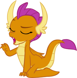 Size: 3466x3495 | Tagged: safe, artist:memnoch, smolder, dragon, g4, cute, female, high res, invisible stallion, open mouth, simple background, smolderbetes, solo, transparent background, vector