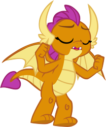 Size: 5607x6711 | Tagged: safe, artist:memnoch, smolder, dragon, g4, the ending of the end, cute, female, show accurate, simple background, smolderbetes, solo, transparent background, vector