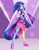 Size: 1024x1326 | Tagged: safe, artist:noodlefreak88, twilight sparkle, alicorn, equestria girls, g4, my little pony equestria girls: rainbow rocks, clothes, cute, deviantart watermark, dress, female, leggings, looking at you, microphone, obtrusive watermark, open mouth, ponied up, rainbow rocks outfit, solo, starry eyes, twiabetes, twilight sparkle (alicorn), watermark, wingding eyes