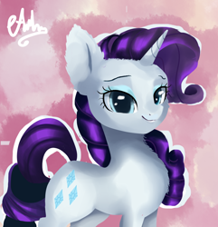 Size: 1350x1400 | Tagged: safe, artist:latia122, rarity, pony, unicorn, g4, chest fluff, cute, ear fluff, female, looking at you, mare, raribetes, solo