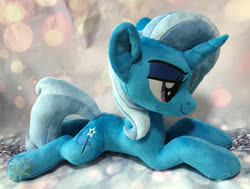 Size: 900x681 | Tagged: safe, artist:ketika, trixie, pony, unicorn, g4, female, irl, mare, photo, plushie, prone, solo