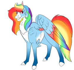 Size: 3900x3700 | Tagged: safe, artist:xxgrapehatzxx, rainbow dash, pegasus, pony, g4, colored wings, female, high res, hooves, mare, multicolored wings, rainbow wings, simple background, solo, transparent background, wings