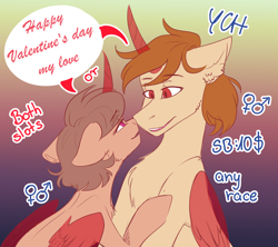 Size: 3828x3397 | Tagged: safe, artist:tyna, pony, any gender, any race, any species, high res, holiday, valentine's day, ych example, your character here