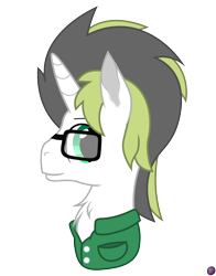 Size: 1734x2211 | Tagged: safe, artist:terminalhash, oc, oc only, oc:leonlisov, pony, unicorn, chest fluff, simple background, solo, transparent background, vector