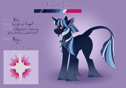 Size: 3500x2454 | Tagged: safe, artist:nobleclay, oc, oc only, oc:north star, pony, unicorn, high res, magical lesbian spawn, male, offspring, parent:tempest shadow, parent:twilight sparkle, parents:tempestlight, solo, stallion