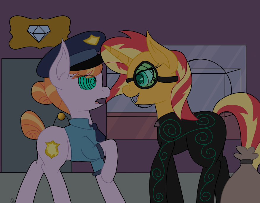 2789409 - safe, artist:sozglitch, sunset shimmer, oc, oc:anon