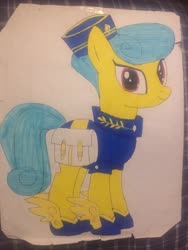 Size: 3264x2448 | Tagged: safe, artist:topsangtheman, derpibooru exclusive, golden hooves (g4), crystal pony, earth pony, pony, g4, drawing, high res, irl, looking at you, photo, solo, traditional art