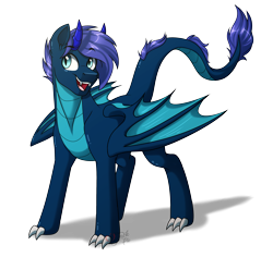 Size: 3500x3300 | Tagged: safe, artist:jack-pie, oc, oc only, dracony, dragon, hybrid, pony, digital art, high res, male, simple background, smiling, solo, stallion, transparent background