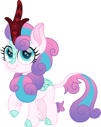 Size: 1194x1500 | Tagged: safe, artist:cloudy glow, princess flurry heart, kirin, g4, cloudyglow is trying to murder us, cloven hooves, colored hooves, cute, female, flurrybetes, kirin flurry heart, kirin-ified, looking at you, raised hoof, simple background, solo, species swap, transparent background, weapons-grade cute