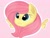 Size: 1600x1200 | Tagged: safe, artist:janelearts, fluttershy, pegasus, pony, g4, :3, cute, eye clipping through hair, eyebrows, eyebrows visible through hair, female, mare, pink background, shyabetes, simple background, solo
