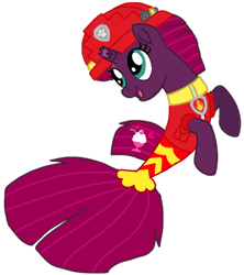 Size: 918x1034 | Tagged: safe, artist:徐詩珮, fizzlepop berrytwist, tempest shadow, pony, seapony (g4), unicorn, series:sprglitemplight diary, series:sprglitemplight life jacket days, series:springshadowdrops diary, series:springshadowdrops life jacket days, g4, alternate universe, base used, broken horn, clothes, cute, horn, paw patrol, seaponified, seapony tempest shadow, simple background, species swap, swimsuit, transparent background