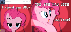 Size: 1142x519 | Tagged: safe, artist:koeper, artist:omgklint, artist:trildar, pinkie pie, earth pony, pony, g4, ask tickled pinkie, female, microphone, solo