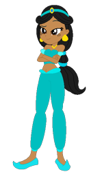 Size: 300x575 | Tagged: safe, artist:selenaede, artist:user15432, human, equestria girls, g4, aladdin, barely eqg related, base used, belly button, clothes, crossed arms, crossover, crown, disney, disney princess, ear piercing, earring, equestria girls style, equestria girls-ified, jasmine, jewelry, midriff, moderate dark skin, necklace, piercing, princess jasmine, regalia, shoes, solo
