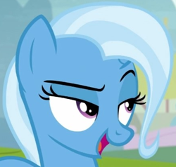 Size: 440x418 | Tagged: safe, screencap, trixie, pony, unicorn, g4, road to friendship, bust, cropped, cute, diatrixes, female, mare, open mouth, portrait, solo