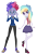 Size: 1280x1868 | Tagged: safe, artist:gihhbloonde, artist:princess-kitsune-tsu, oc, oc only, oc:pastel aerosol, oc:ultraviolet ray, icey-verse, equestria girls, g4, base used, boots, clothes, commission, duo, ear piercing, earring, equestria girls-ified, female, glasses, high heel boots, high heels, hoodie, jeans, jewelry, lip piercing, magical lesbian spawn, male, miniskirt, multicolored hair, offspring, pants, parent:oc:elizabat stormfeather, parent:tempest shadow, parents:canon x oc, parents:stormshadow, piercing, shirt, shoes, simple background, skirt, transparent background, vest