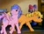 Size: 523x409 | Tagged: safe, screencap, applejack (g1), firefly, earth pony, pegasus, pony, g1, my little pony 'n friends, rescue at midnight castle, cropped, duo