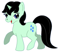 Size: 597x531 | Tagged: safe, artist:chili19, oc, oc only, oc:rainy drops, pony, unicorn, female, freckles, horn, mare, open mouth, raised hoof, simple background, solo, transparent background, unicorn oc
